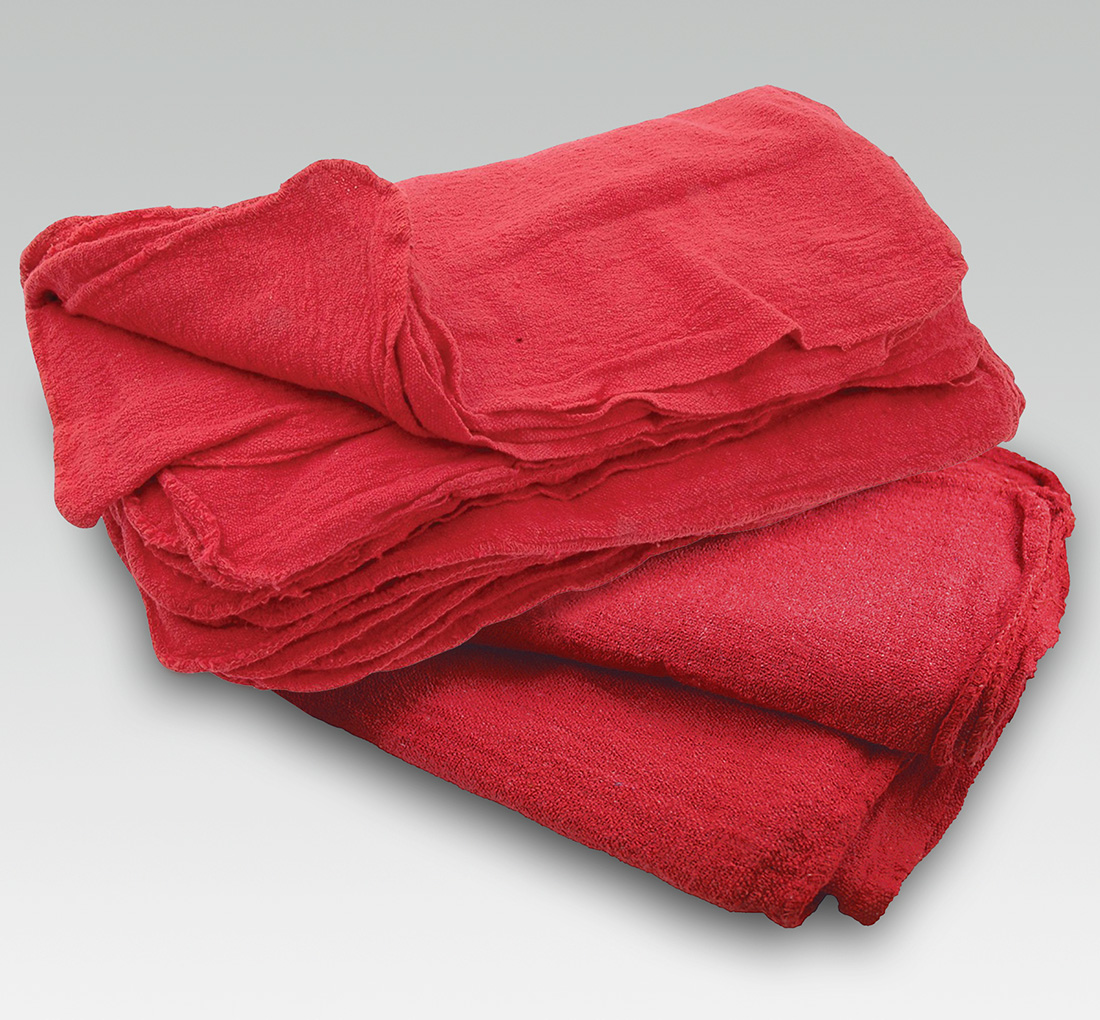 Red Shop Rags - 2,500 Bail-1st Quality - Texon Athletic Towel
